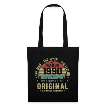 Gift for the 35th Anniversary Original March 1990 - Tote Bag - black - Front