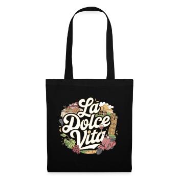 La Dolce Vita Italy Aesthetic - Stoffbeutel - Schwarz - Vorne
