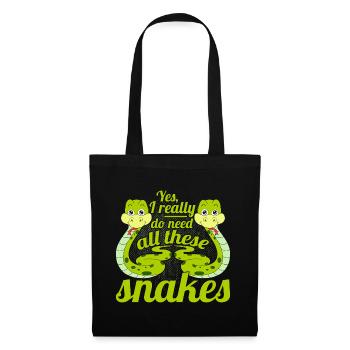I Really Do Need All These Snakes Python serpent - Sac en tissu - noir - Devant