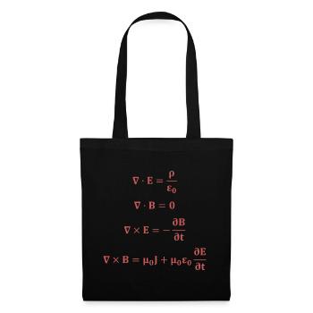 Formule de physique Équations Cadeau de physicien - Sac en tissu - noir - Devant