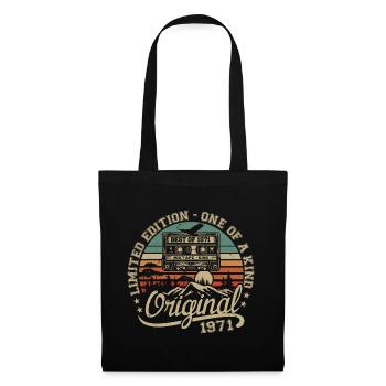 Jahrgang 1971 Geburtstagsgeschenk 1971 Retro 1971 - Stoffbeutel - Schwarz - Vorne
