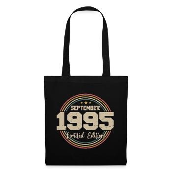 September 1995 Geburtstagsgeschenk 1995 - Stoffbeutel - Schwarz - Vorne