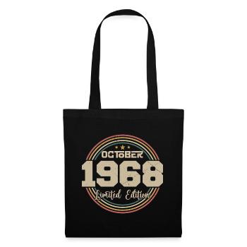 Born in October 1968 Retro Anniversary October 1968 - Tote Bag - black - Front