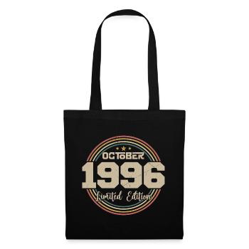 Born in October 1996 Retro Birthday October 1996 - Tote Bag - black - Front