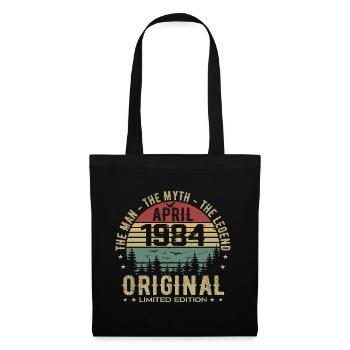 April 1984. 41st Anniversary Gift April 1984 - Tote Bag - black - Front