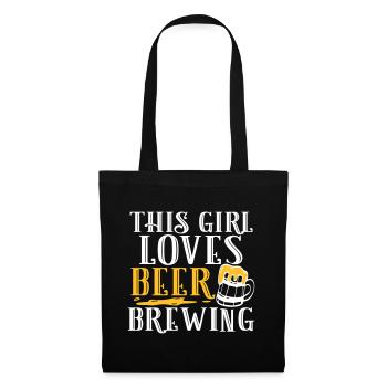 Cette fille aimait brasser de la bière - Sac en tissu - noir - Devant