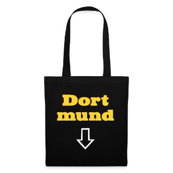 Dortmund - Fan - Fun T-Shirt - Dort mund - Stoffbeutel - Schwarz - Vorne