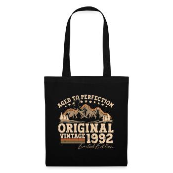 Jahrgang 1992 geboren Vintage Geburtstag Geschenk - Stoffbeutel - Schwarz - Vorne