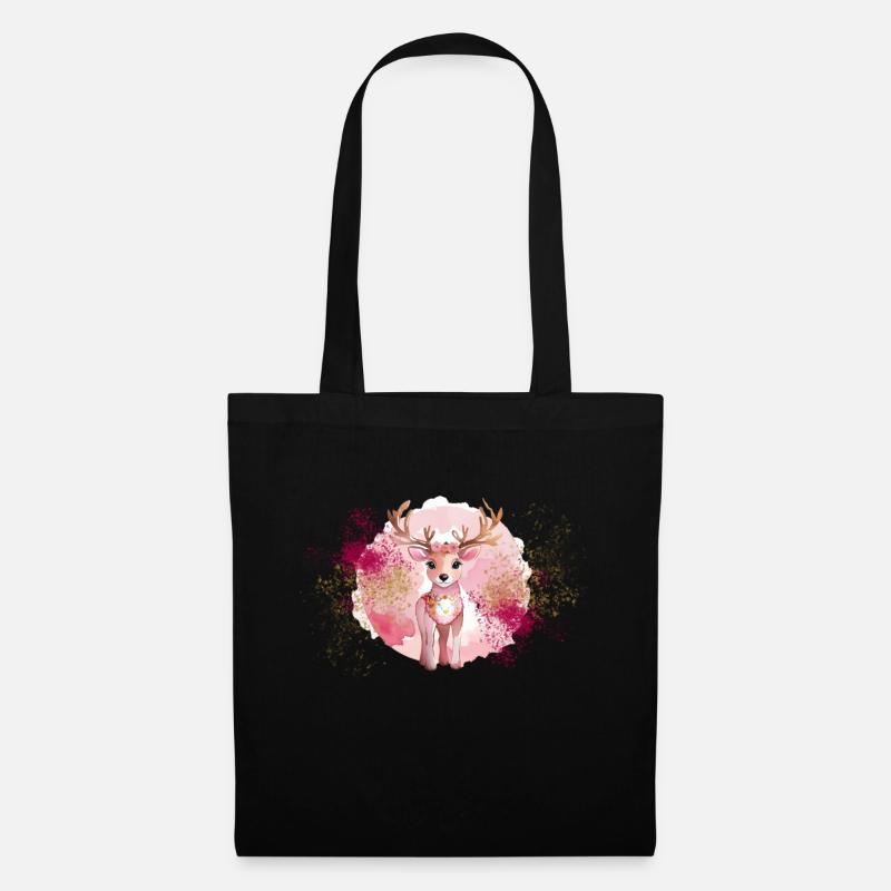 reindeerpink - Stoffbeutel - Schwarz