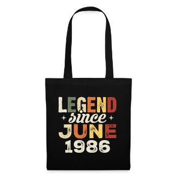 Juin 1986 Cadeau d’anniversaire Juin 1986 Juin 1986 - Sac en tissu - noir - Devant
