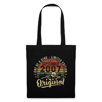 Birthday September 2007 - Born in September 2007 - Tote Bag - black - Front