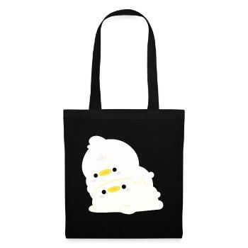 Couple de canards - Sac en tissu - noir - Devant