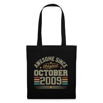 Born in October 2009 | Birthday October 2009 - Tote Bag - black - Front