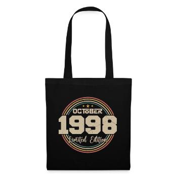 Born in October 1998 Retro Anniversary October 1998 - Tote Bag - black - Front