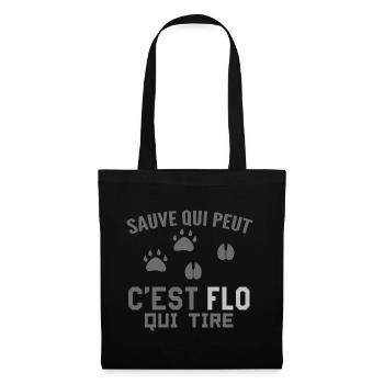 C'est Flo Qui Tire Humour Chaseur Florian Florent - Sac en tissu - noir - Devant