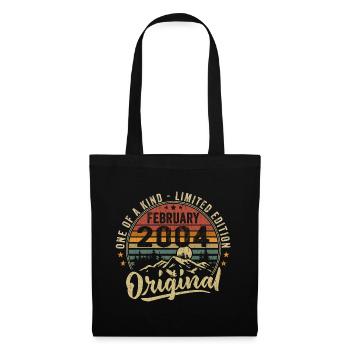 Cadeau Anniversaire Février 2004 Cool Février 2004 - Sac en tissu - noir - Devant