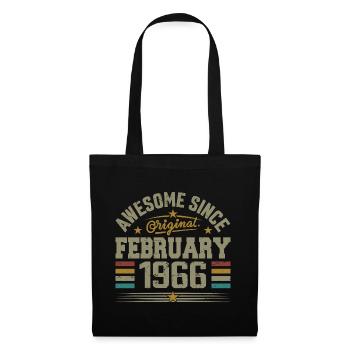 February 1966 59th Anniversary Gift, February 1966 - Tote Bag - black - Front