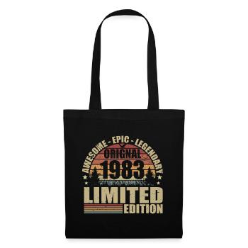 1983 Anniversaire 1983 tenue vintage 1983 Chemise - Sac en tissu - noir - Devant