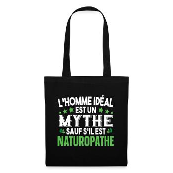 Naturopathe Médecine Métier Humour Nature Guérison - Sac en tissu - noir - Devant