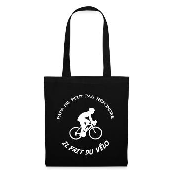 Blague vélo papa sport - Sac en tissu - noir - Devant