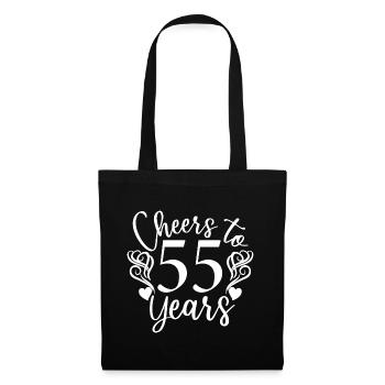Cheers To 55 Years 55th Birthday Anniversary - Tote Bag - black - Front