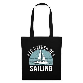 Catamaran captain I would rather sail catamaran - Tote Bag - black - Front