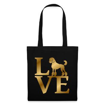 Caniche d’amour - Sac en tissu - noir - Devant