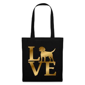 Amour Beagle - Sac en tissu - noir - Devant