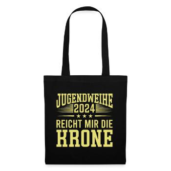 Jugendweihe 2024 Reicht Mir Die Krone - Stoffbeutel - Schwarz - Vorne