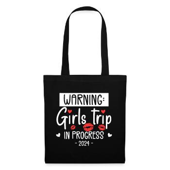 Warning Girls Trip In Progress 2024 - Sac en tissu - noir - Devant