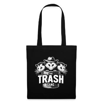 Trash gang three possums look out of the garbage can - Tote Bag - black - Front