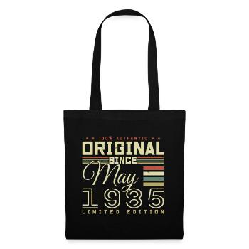 Cadeau Anniversaire Mai 1985, Gift May 1985 - Sac en tissu - noir - Devant