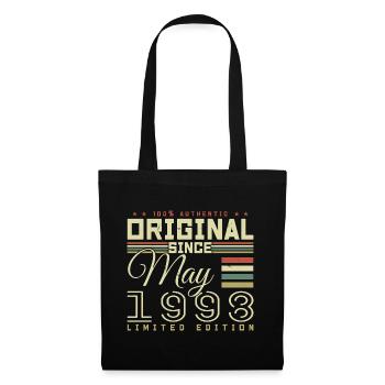 Mai 1998 Geburtstagsgeschenk, Mai 1998 Geschenk - Stoffbeutel - Schwarz - Vorne