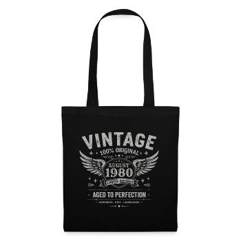 Born in August 1980, built August 1980 - August 1980 - Tote Bag - black - Front