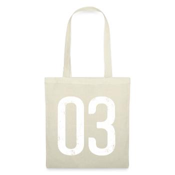 03 Numéros de MAILLOT Numéro 3 3 Cadeaux T-shirts - Sac en tissu - nature - Devant