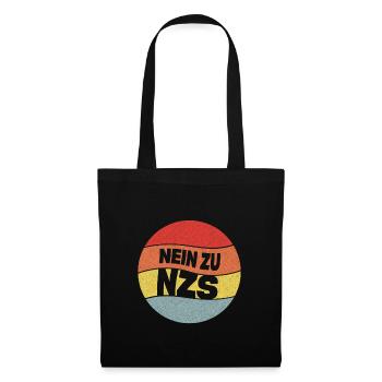 Non aux nazis - coloré contre les nazis et le racisme - Sac en tissu - noir - Devant
