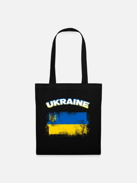 Ukraine - Stoffbeutel - Schwarz