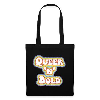 Queer 'n' Bold Rainbow white - Tote Bag - black - Front