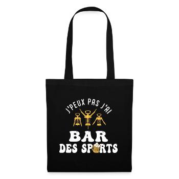 je peux pas j ai bar des sports barman - Sac en tissu - noir - Devant