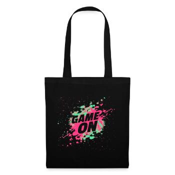 Gamer game on - Stoffbeutel - Schwarz - Vorne