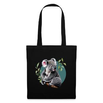 cute koala on a tree - Tote Bag - black - Front