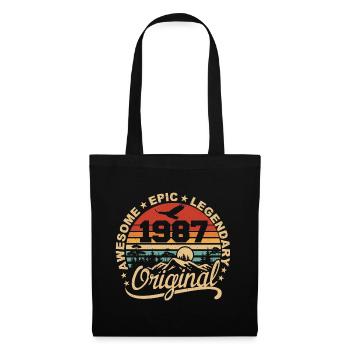 Original 1987 Cadeau Anniversaire 1987 Rétro 1987 - Sac en tissu - noir - Devant