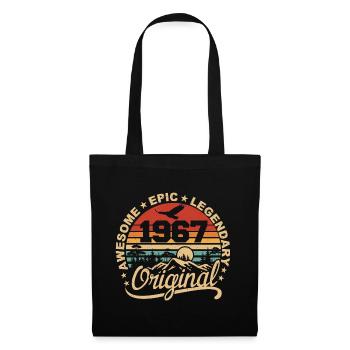 Original 1967 Geburtstagsgeschenk 1967 Retro 1967 - Stoffbeutel - Schwarz - Vorne