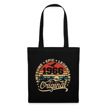Original 1966 Retro 1966 Geburtstagsgeschenk 1966 - Stoffbeutel - Schwarz - Vorne