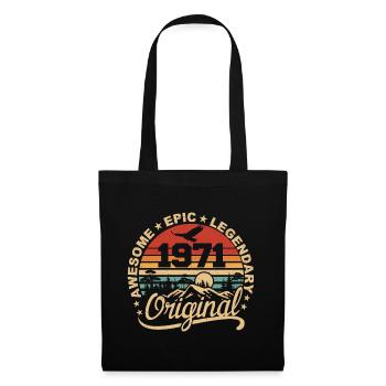 Original 1971 Cadeau Anniversaire 1971 Rétro 1971 - Sac en tissu - noir - Devant