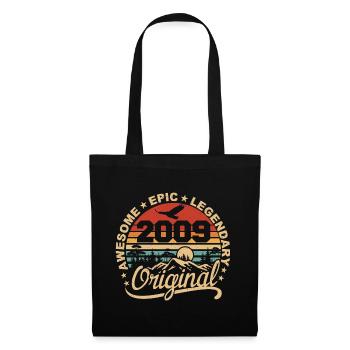 Original 2009 Retro 2009 Birthday Gift - Tote Bag - black - Front