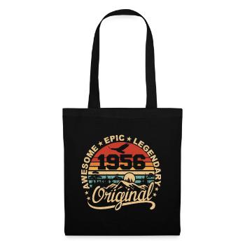 Original 1956 Geburtstagsgeschenk 1956 Retro 1956 - Stoffbeutel - Schwarz - Vorne