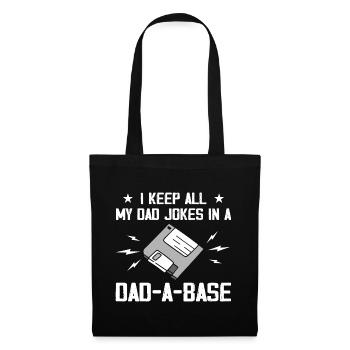 I Keep All My Dad Jokes In A Dad-A-Base - Vintage - Tote Bag - black - Front