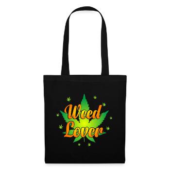 Weed Lover - Cannabis Lover - Marihuana Lover - Stoffbeutel - Schwarz - Vorne