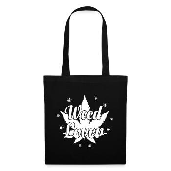 Weed Lover - Cannabis Lover - Marihuana Lover - Stoffbeutel - Schwarz - Vorne